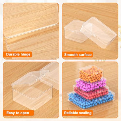 8 Pack 2.56 x 2.56 x 1.38 inch Clear Plastic Storage Containers with Lids - color: 8 PCS, size: 6.5 x 6.5 x 3.5 inch