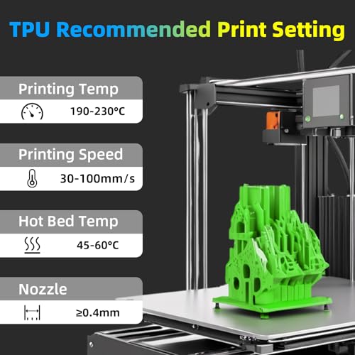 95A TPU 3D Printer Filament Bundle,Glow in The Dark 250g 4 Spools - color: Blue+green+orange+yellow