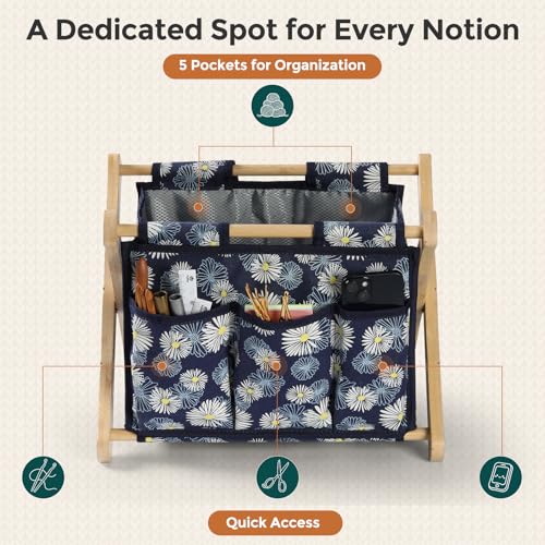 Knitter-Designed Yarn Caddy Organizer and Storage | Lightweight Basket for Crochet and Knitting Projects