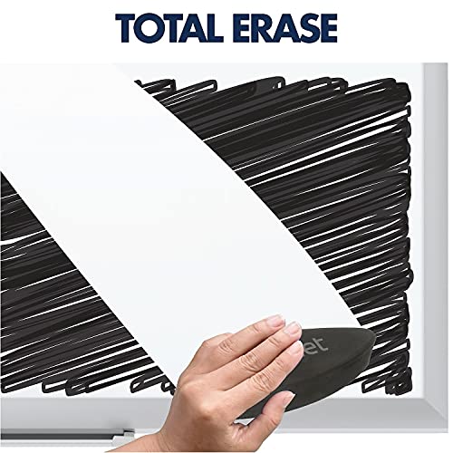 Quartet Dry Erase White Board 48"W x 36"H Non-Magnetic Whiteboard, Total Erase, Silver Aluminum Frame (S534) - color: Silver, size: 48"W x 36"H
