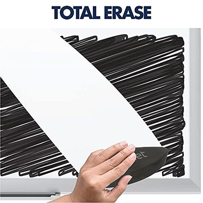 Quartet Dry Erase White Board 48"W x 36"H Non-Magnetic Whiteboard, Total Erase, Silver Aluminum Frame (S534) - color: Silver, size: 48"W x 36"H