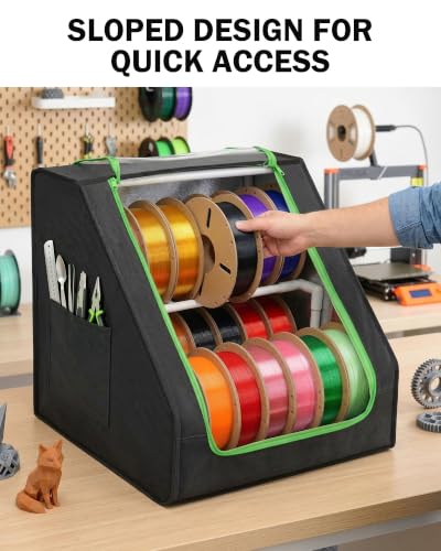 Bulado 3D Printer Filament Storage Box, 21-Spool 2-Tier Filament Holder