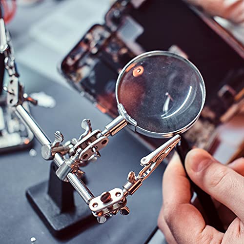 AmScope CBH-THTMG Third Hand Tool Circuit Board Holder with Magnifying