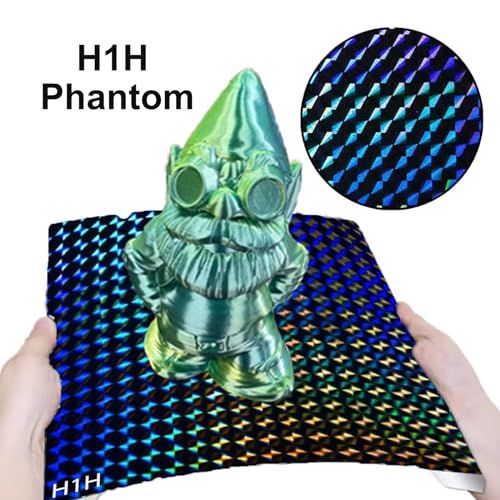 H1H 3D Printer Platform K1 K1C Sheet 235x235m,Smooth H1H Build Plate Spring Steel Print Bed (no Magnetic Base) for Creality K1/K1C/Ender 5 S1/Ender 3 S1 Pro/Ender 3 S1/Ender V3 KE/Ender3 V3 SE - color: Smooth H1H (Double Sided)