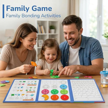 Magnetic Fraction Playbook With Tiles And Circles For Kids Grades 3 To 6