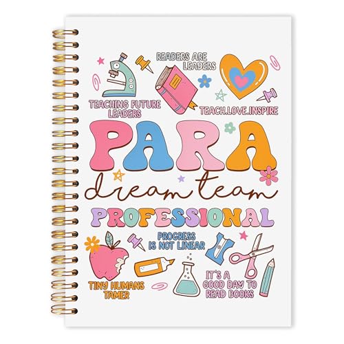 Paraprofessional Gifts Notebook Journal, Para Professional Paraeducator Appreciation Gifts, Paraprofessional Must Haves Hardcover Spiral Notebook 5.5x8.3 Inch - color: Para