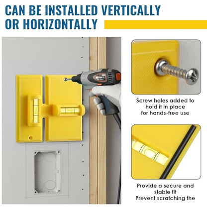 Labor Saving Devices for Old Work Box, Outlet Template,1 Pack,Yellow - color: Yellow