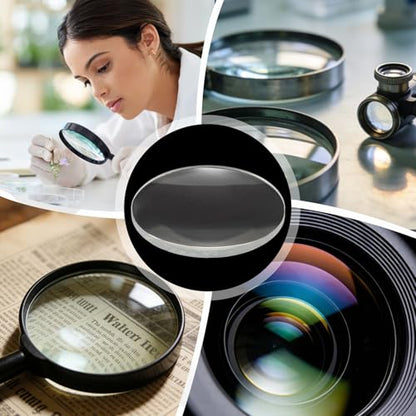 PATIKIL Concave Lens 60mm Focal Length 36mm (1.4") Diameter Round Set White - size: 1.4inch