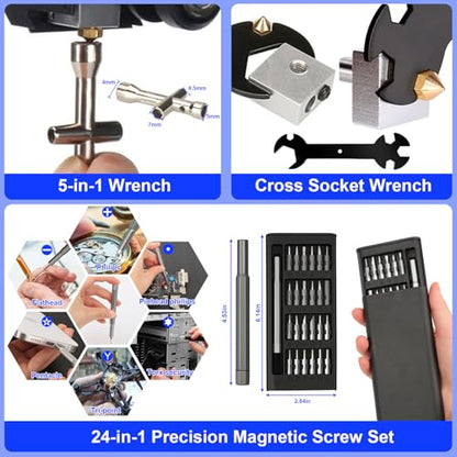 112 Pcs 3D Printer Tools Kit, 3D Printer Accessories for Cleaning,Finishing - color: 112PCS