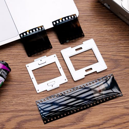 50 Pairs 35mm Slide Film Mounts to Holder 50 Sheets of Film, with Snap-in Design & Precisely Position, Premium Scanning Accessories Worked Well with Most Projectors Scanners Viewer Trays Binder Box - color: 50 Pairs (100 pcs)