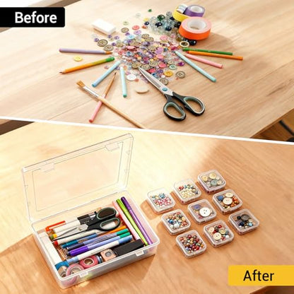 Bead Organizer Box, 30 Pcs Small Beads Storage with 84 Label Stickers, Clear Plastic Small Containers for Jewelry Making, Diamond Painting, DIY Art Crafts, Bracelet Making, Nail Rhinestones, Seeds - color: 1-Pack 30 Pcs