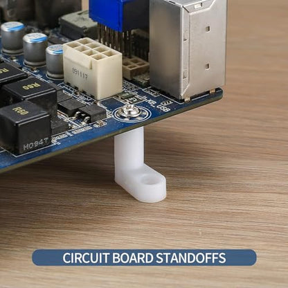 MEETOOT 20PCS Circuit Board Standoff Mounting Hardware PCB Board Mounting Leg White Game Console Motherboard Fixing Plastic Leg for Arcade Game Board and Video Board