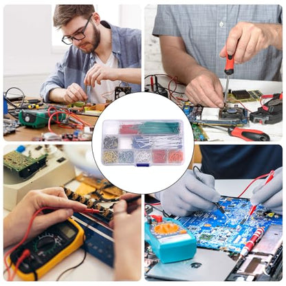 840Pcs Breadboard Jumper Wires Kit,PCB Breadboard Connecting Line Cables,14 Vaules 2-125mm Solderless Flexible Breadboard Wire Kit,Circuit Board Breadboard Wires Assortment