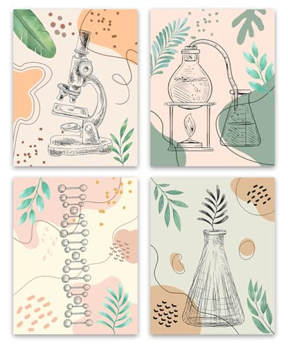 ZHAXFA Science Wall Art Canvas Prints,Biochemical Science Art poster - color: 8”X10”(Unframed) Science Wall Art Canvas Prints