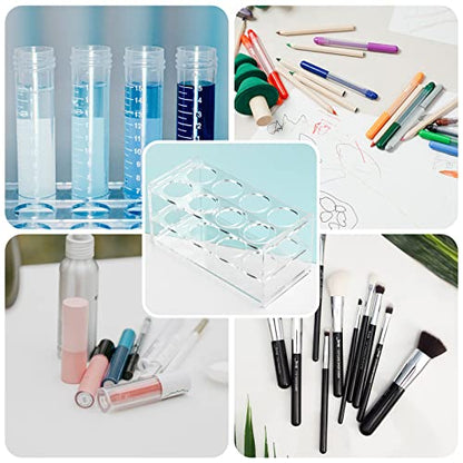 Homakover 8 Holes Test Tube Rack,Transparent Acrylic Test Rack 50ML
