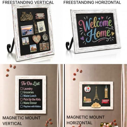 3 Sizes/3 Colors - Small Tabletop Chalkboard Sign with Stand - color: White, size: 11"W x 13"H