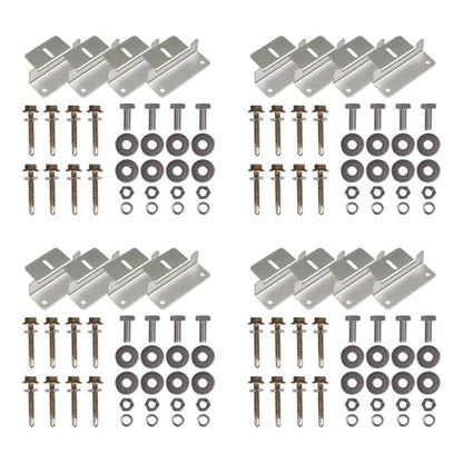 Renogy 4 Sets of Solar Panel Mounting Z Brackets Lightweight Aluminum Corrosion-Free Construction for RVs, Trailers, Boats, Yachts, Wall and Other Off Gird Roof Installation, 4 Count - size: 4 Sets Z Bracket