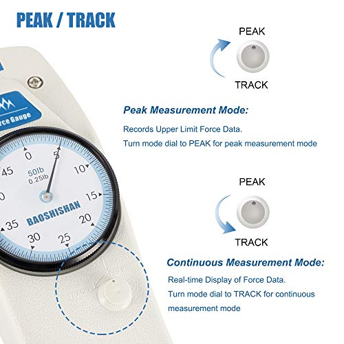 BAOSHISHAN 50lb Push Pull Force Gauge with Calibration Certificate - size: 50LB