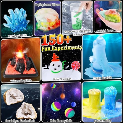 PATIFEED 150 Experiments Science Kit for Kids Chemistry Set