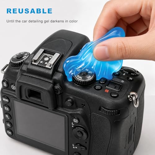 Car Cleaning Gel, Reusable Air Vent Detailing Putty Automotive Dust Removal Slime, Universal Dashboard Dusting Mud Interior Cleaner for Vehicles Keyboards Laptops Keys (Blue) - color: Blue