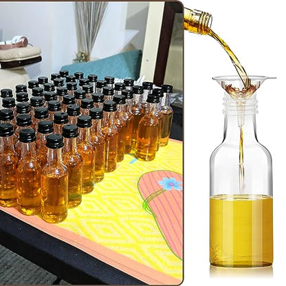 YZXODN 120 Pack 2 oz Mini Liquor Bottles, Plastic Spirit Bottles with Lables, Airtight Shot Bottle with Caps, Miniature Alcohol Bottle for Cocktail,Party Favors,Weddings - size: 120 pack