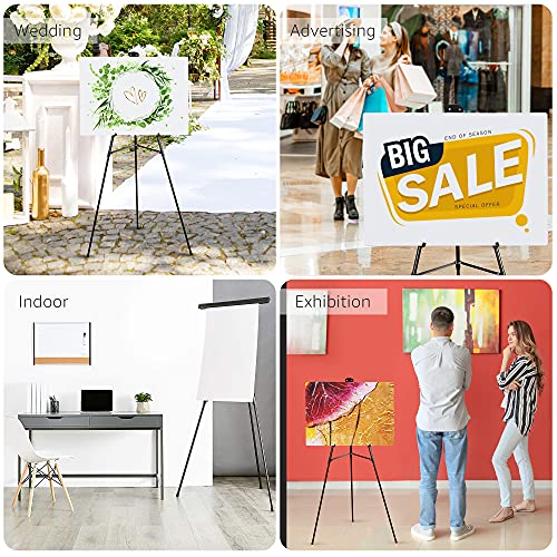 Amazon Basics High Boardroom Aluminum Flipchart Whiteboard and Display Easel Stand with Adjustable Height Telescope Tripod, 35 x 2 x 28 Inches, Black - style: Lightweight Board Easel
