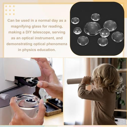 PATIKIL 12 Pack Convex Lens,20mm OD 35mm Focal Length Optical Lenses - size: 20mm OD x 5mm H x 35mm Focal L