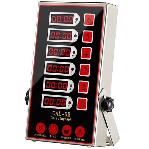 Commercial 6 Channels Digital Kitchen Timer, Calculagraph Fry Timer - size: 6 Channel
