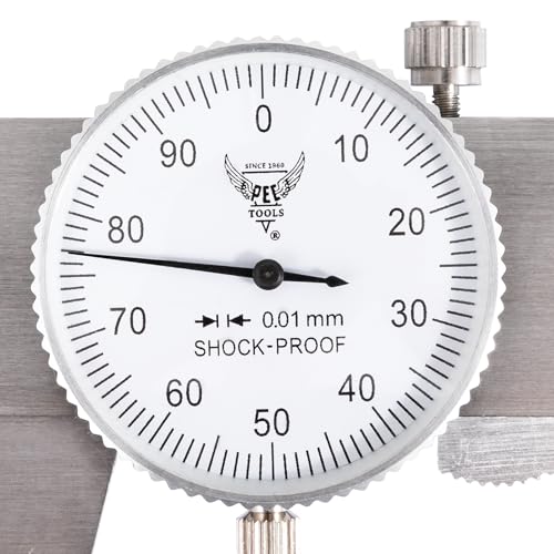 PEC Dial Caliper 0-8 Inch, Stainless Steel - size: 0-8“