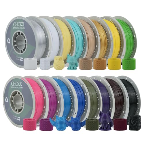 16KG Multicolor PETG Filament Bundle, 16 Rolls 1.75mm Precision Filament - color: 16*1kg Mix Colors, size: PETG