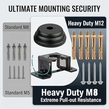 3.0mm Heavy Duty Ceiling Fan Mounting Bracket Kit with Matte Black Canopy Cover, 220lbs High Load Carbon Steel Fan Hanger Set, Fits 4-72 inch Extension Downrods - color: Matte Black Canopy