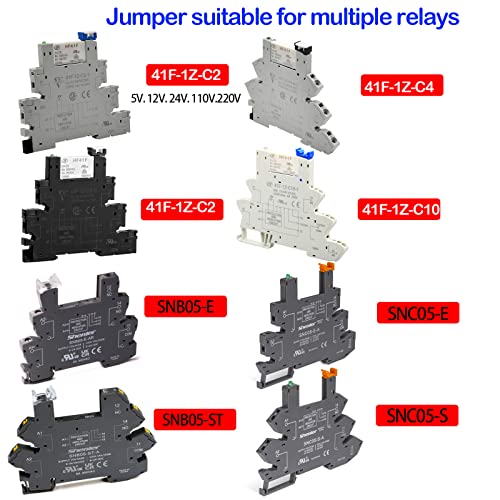 Electromagnetic Relay Jumper General Purpose Suitable for Socket HF41F-1Z-C2 Screw Terminal and Spring-Loaded Linker Connector Short Piece Connection Piece 3 PCS - size: 3 Black Jumpers