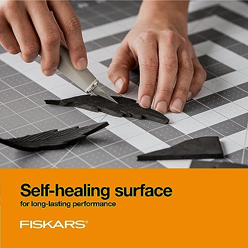 Fiskars 24" x 36" Self Healing Cutting Mat, Extra Large Double-Sided Grid - color: Gray, size: 24"L x 36"W