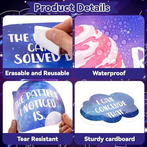 Space Science Bulletin Board Set Astronaut Classroom Decorations Science Talk Bulletin Board Decorations Educational Cutouts for Elementary Middle School Wall Decor Back to School Teacher Supplies - style: Space