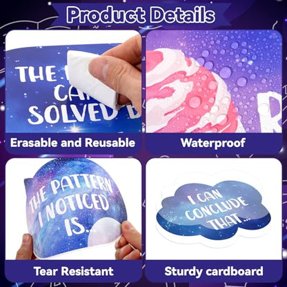 Space Science Bulletin Board Set Astronaut Classroom Decorations Science Talk Bulletin Board Decorations Educational Cutouts for Elementary Middle School Wall Decor Back to School Teacher Supplies - style: Space