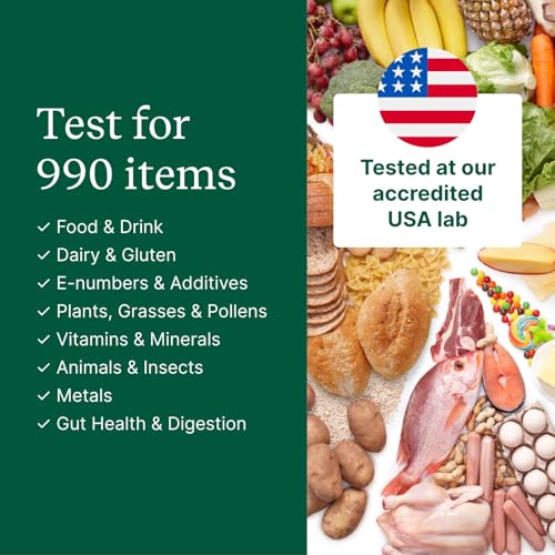 Food Sensitivity Test Kit for Adults & Kids - 990 Items - Hair Sample - size: 990 Test Kit