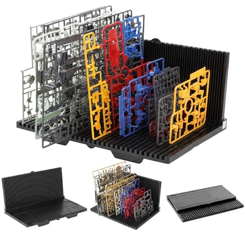HUBEST Model Parts Organizer, Foldable L-Shape Rack for Gundam Building Kit