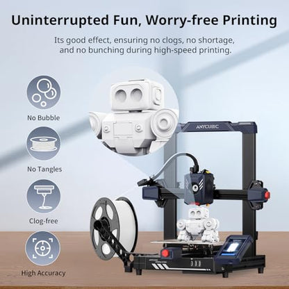 ANYCUBIC High Speed 3D Printer Filament 1.75mm Bundle, Rapid PLA Filament with High Prints Quality, Dimensional Accuracy +/- 0.02mm, 1KG Reusable Spool, 10 Pack Bright White - color: 10*1kg Bright White