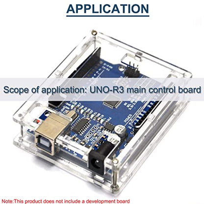 Uno R3 Case Enclosure New Transparent Gloss Computer Box Acrylic Transparent Protective Box for Arduino UNO R3