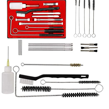 YUZES Spray Gun Cleaning Kit, 23-Piece Brush & Needle Set for Paint Guns