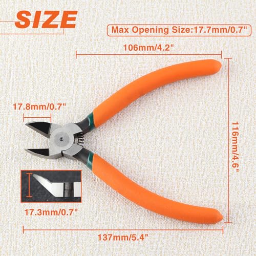 Diagonal Pliers for Flush Cut Plastics, 45°Angled Wire Cutters - style: 45 Angled Wire Cutters