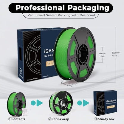 3D Printer Filament PLA Green30-300mm/s for Bambu Lab 3D PrinterAMS,AMSLite - color: Green