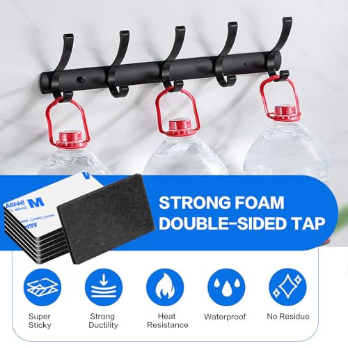 Double Sided Adhesive Tape Pads Heavy Duty, Mounting Tape,48Pcs 3mm Thickness Pre-Cut Foam Tape,Super-Sticky Black Strong Pads Rectangle Shape Waterproof for Walls Picture, Car, Home, Office - color: Black