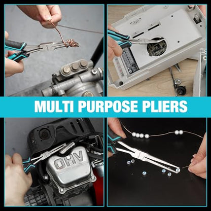 DURATECH 2PCS 7" Long Reach Needle Nose Pliers Set - style: 2PCS