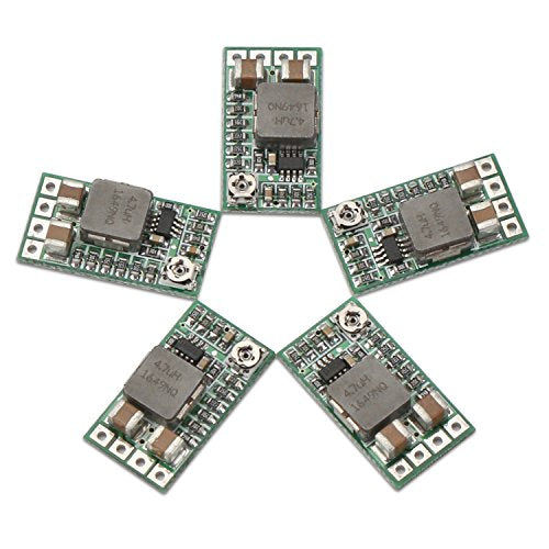 DROK 1.8V/2.5V/3.3V/12V/9V/5V Regulator Buck Converter Adjustable Pack of 5 - color: Green