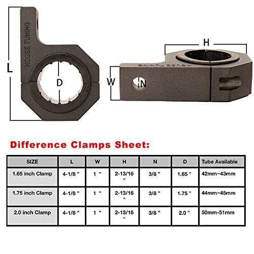 House Tuning Roll Bar Mount Clamp, 2.0 in Tube Clamp for Light Bar (2 Pcs) - size: 2.0"