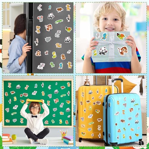 300Pcs Animals Foam Stickers, Self-Adhesive Cartoon Forest Animals Foam Reward Stickers for Crafts Forest Theme Party Favors Home Classroom DIY Supplies - style: Animals