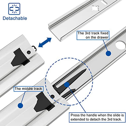 VADANIA #A53 40" Heavy Duty Drawer Slide Without Lock, 1-Pair - color: #A53 - Without Lock, size: 40 Inch
