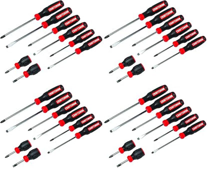CRAFTSMAN Screwdriver Set,Bi-Material,8 Piece Set (CMHT65075N),(Pack of 4) - style: NEW Screwdriver Set, 8 Piece