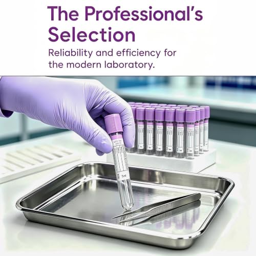 100 Pcs 3ml Plastic Tubes with Purple Caps for Laboratory Use - color: Purple-3ml-100